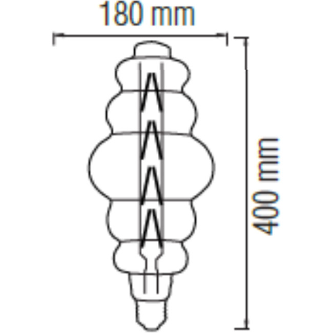 LED Lampe - Design - Origa XL - E27 Sockel - Amber - 8W - Warmweiß 2200K