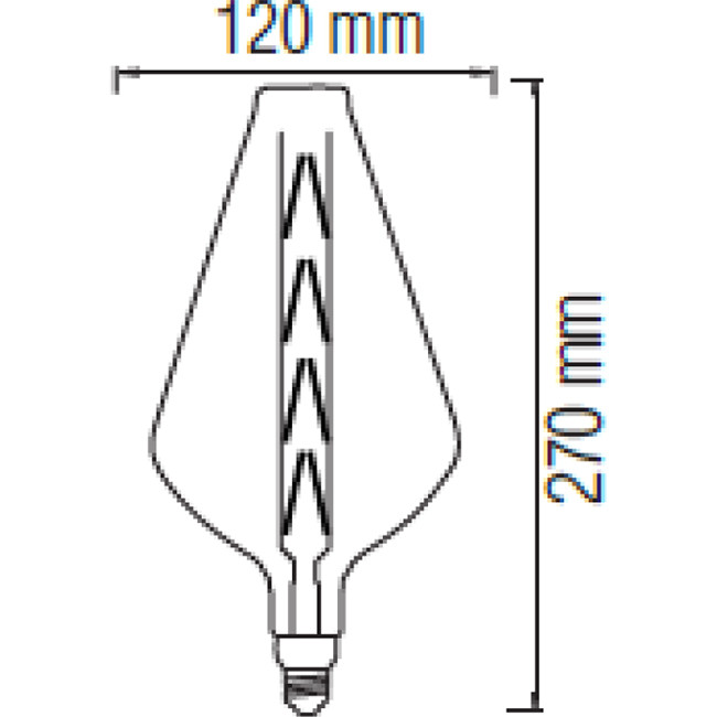 LED Lampe - Design - Panaro - E27 Sockel - Amber - 8W - Warmweiß 2200K