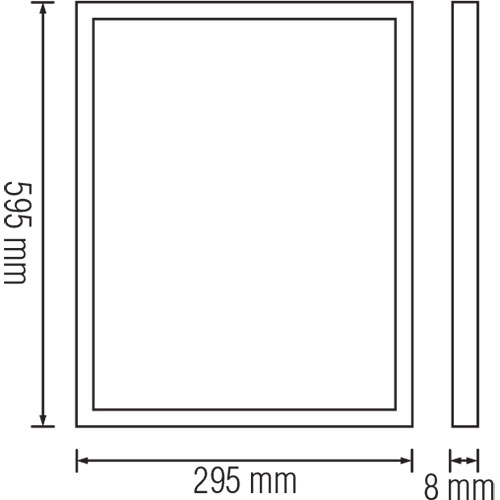 LED Panel - 30x60 Universalweiß 4200K - 24W Einbau Rechteckig - Mattweiß - Flimmerfreies