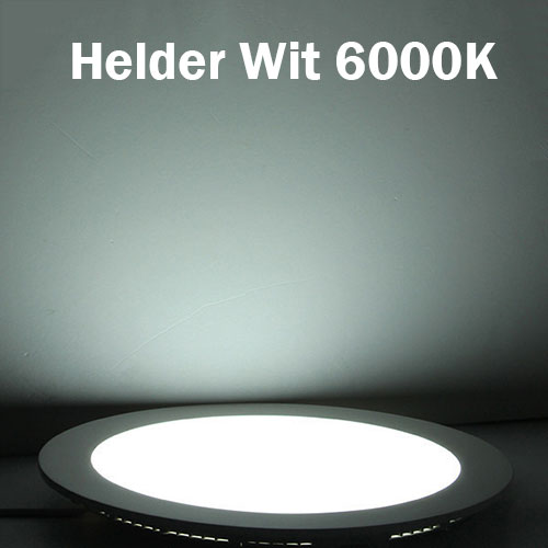 LED Downlight Slim - Einbau Rund 6W - Dimmbar - Tageslicht 6400K - Mattweiß Aluminium - Ø120mm