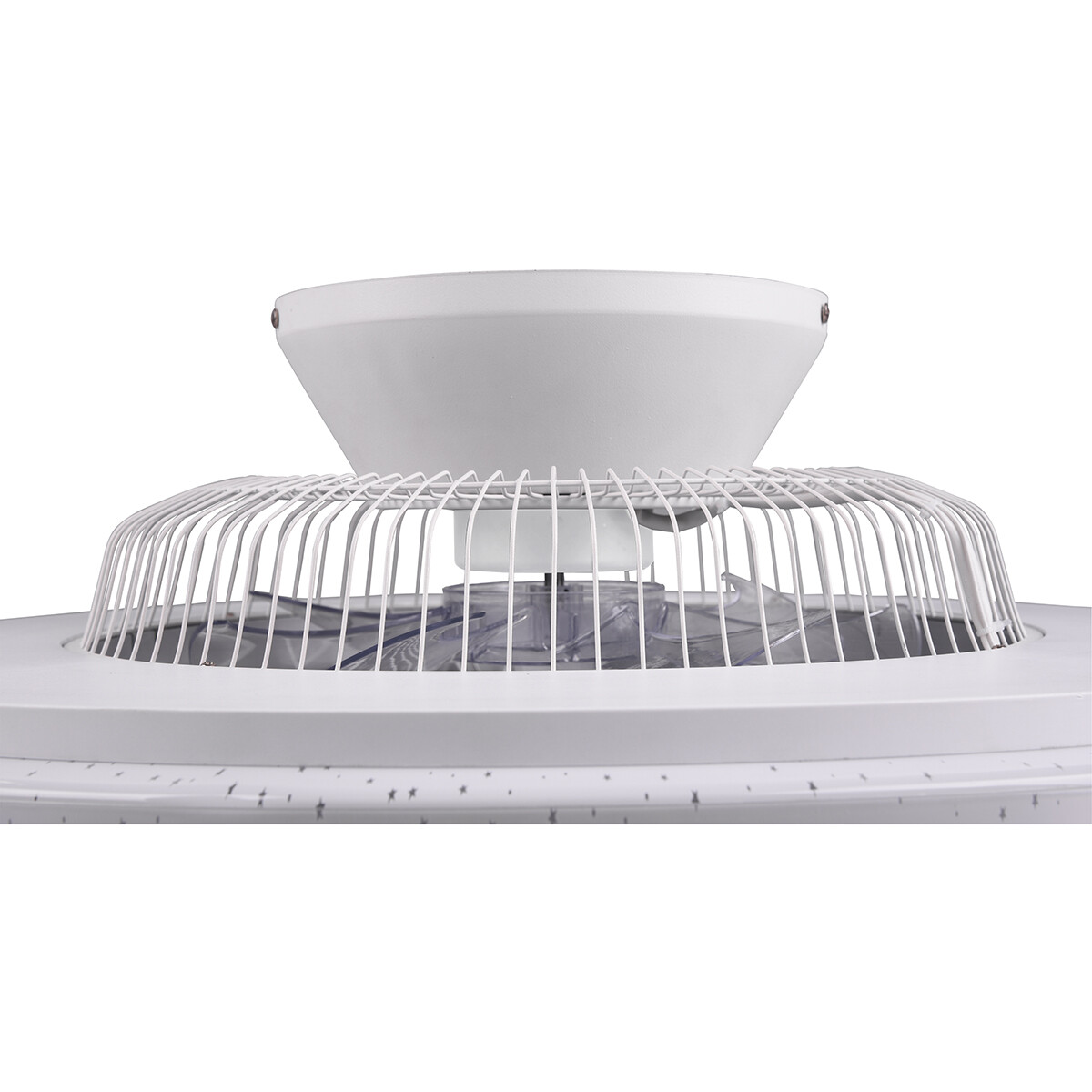 LED Deckenleuchte mit Ventilator - Deckenventilator - Trion Vison - 40W - Rund - Matt Chrom - Kunststoff