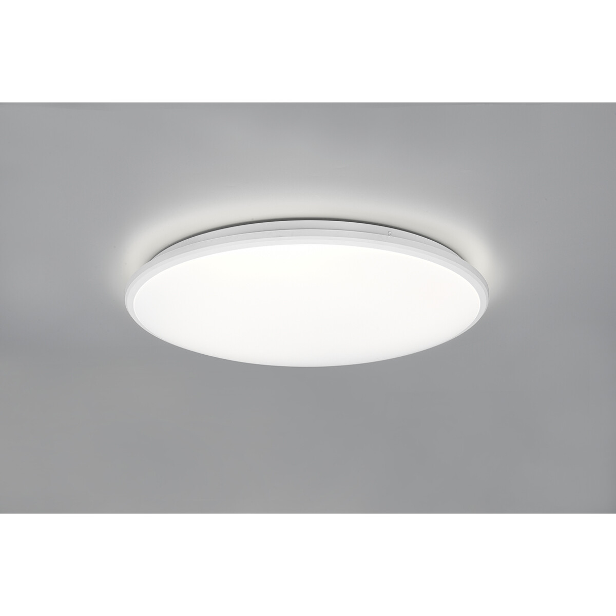 LED Deckenlampe - Deckenbeleuchtung - Trion Lombis - 34W - Neutralweiß 4000K - Dimmbar - Rund - Mattweiß - Kunststoff