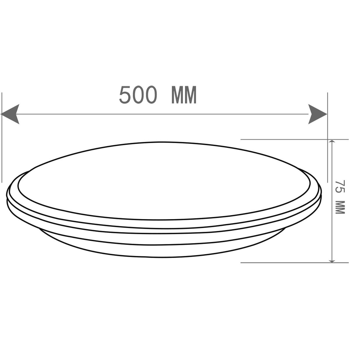 LED Deckenlampe - Deckenbeleuchtung - Trion Lombis - 34W - Neutralweiß 4000K - Dimmbar - Rund - Mattweiß - Kunststoff