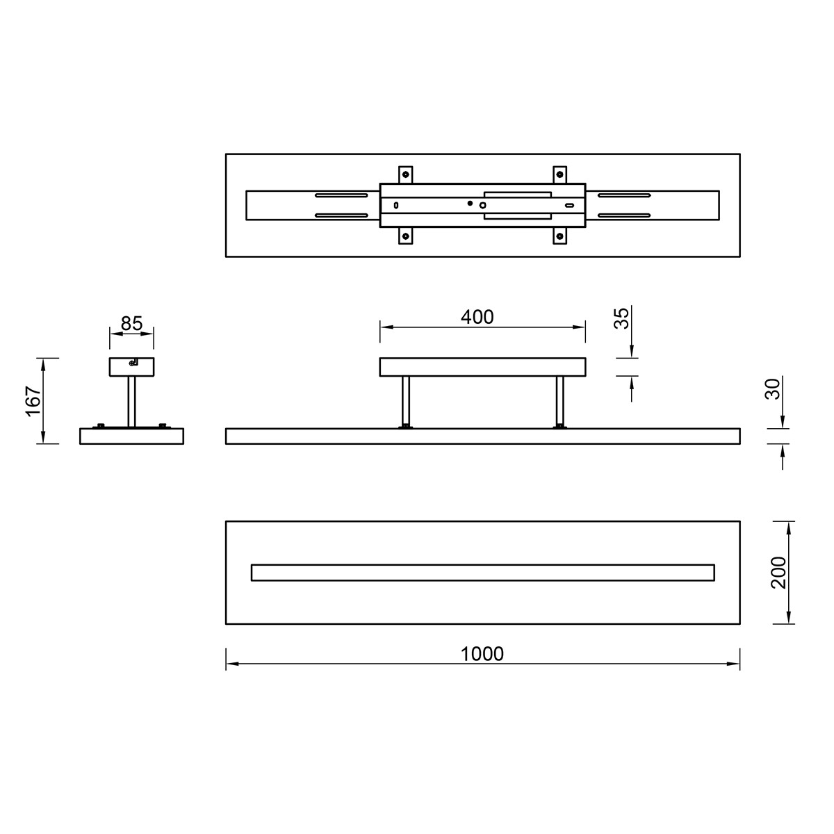 LED Deckenleuchte - Trion Brida - 27W - Warmweiß 3000K - 1-flammig - Dimmbar - Rechteckig - Mattbraun - Naturholz