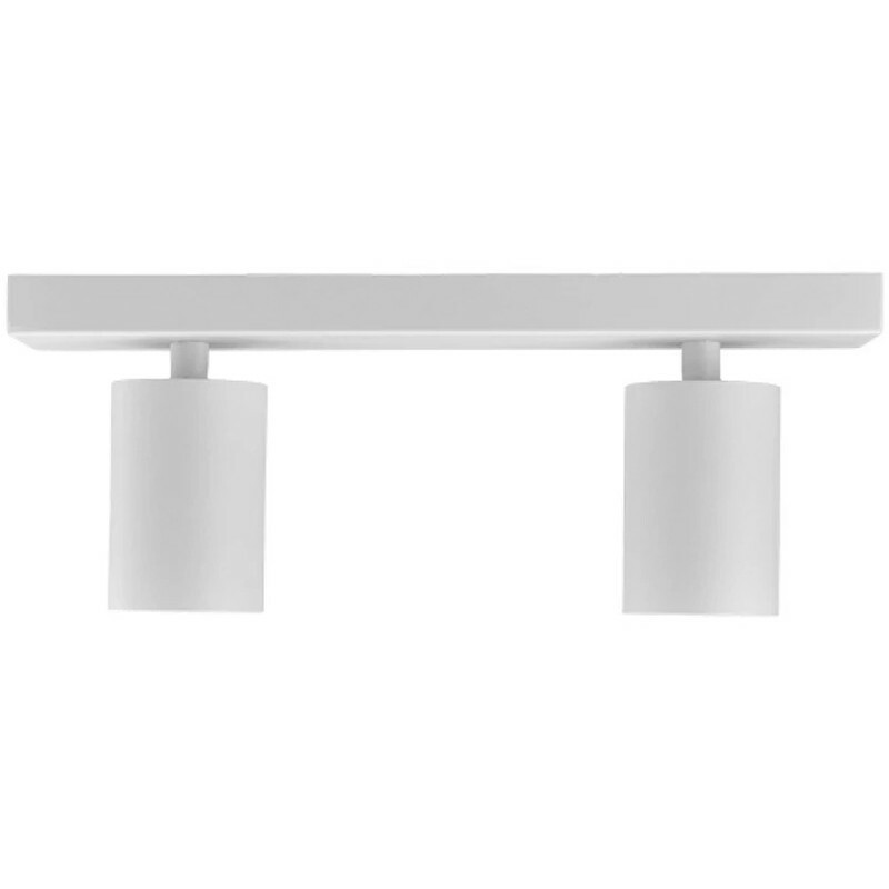 LED Deckenstrahler - Brinton Betin - GU10 Fassung - 2-flammig - Rund - Matt Weiß - Schwenkbar - Aluminium - Philips - CorePro 830 36D - 7W - Warmweiß 3000K