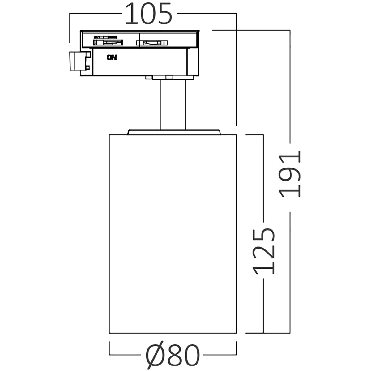 LED-Schienenstrahler - Track Spot - Brinton Sonly - 1-Phasig - 30W 2960lm 38D - Kaltweiß 6000K - Schwarz