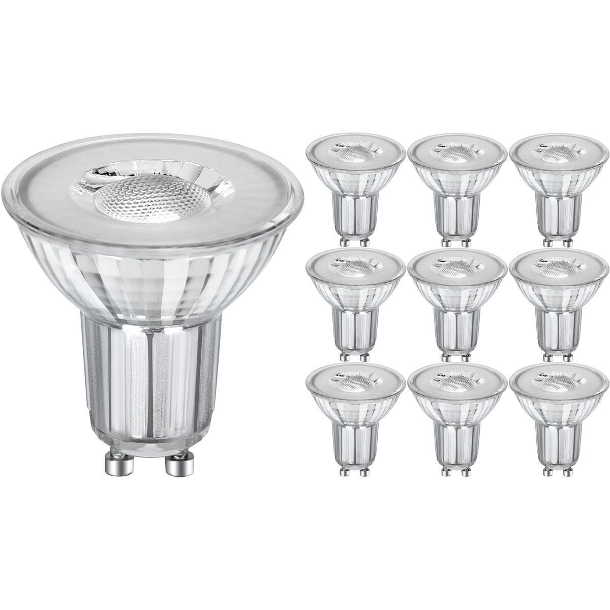 LED-Spot - GU10 PAR16 - 10er-Pack - Velvalux - 6W 435lm 38D - 860 Tageslicht 6000K | Ersetzt 62W