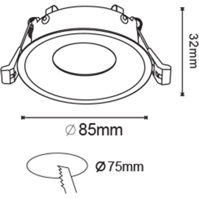 LED Spot Set - GU10 Sockel - Einbau Rund - Mattweiß - 6W - Tageslicht 6400K - Ø85mm