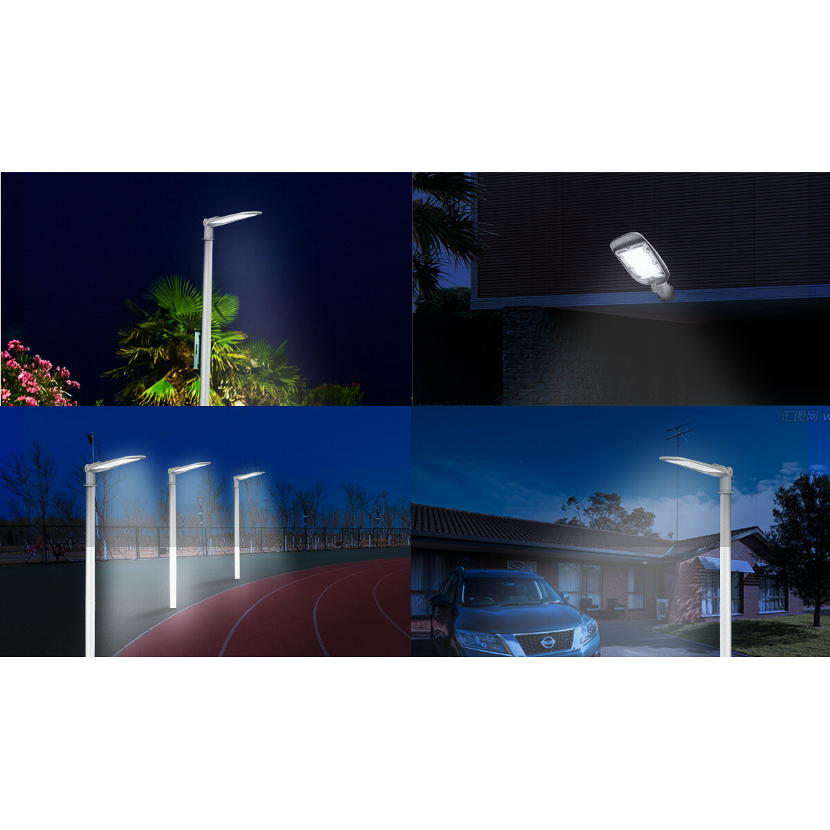 LED Straßenlaterne - Straßenbeleuchtung - Aigi Animo - 30W - Kaltweiß 6500K - Wasserdicht IP65 - Mattgrau - Aluminium