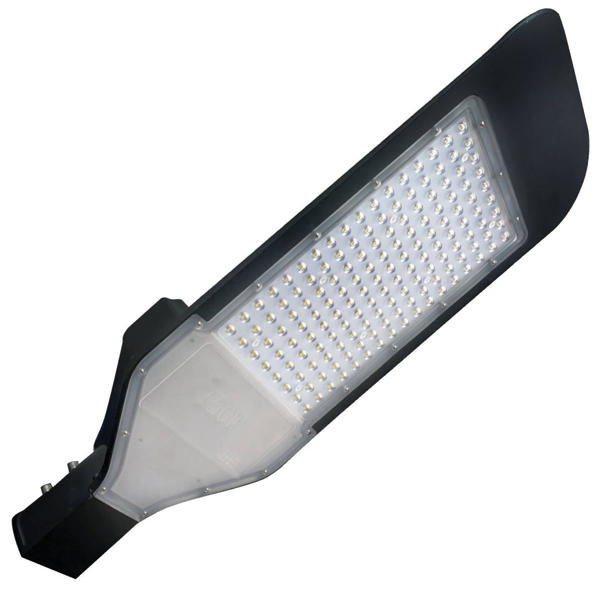 LED Straßenlaterne - Straßenbeleuchtung - Orny - 150W - Kaltweiß 6400K - Wasserdicht IP65 - Mattschwarz - Aluminium