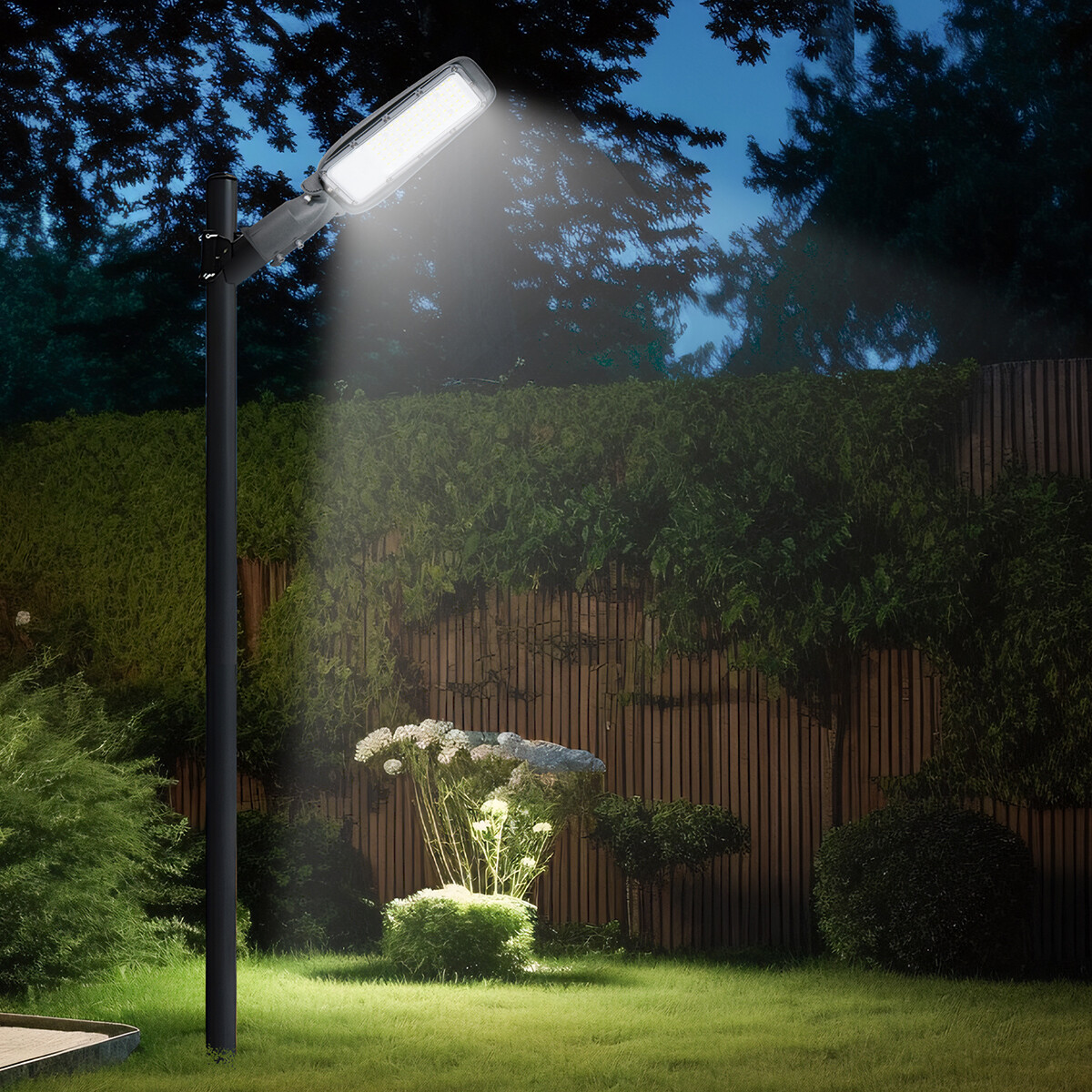 LED Straßenbeleuchtung - Velvalux Lumeno - 100 Watt - Klar/Kaltweiß 6500K - Wasserdicht IP65 - Flimmerfrei