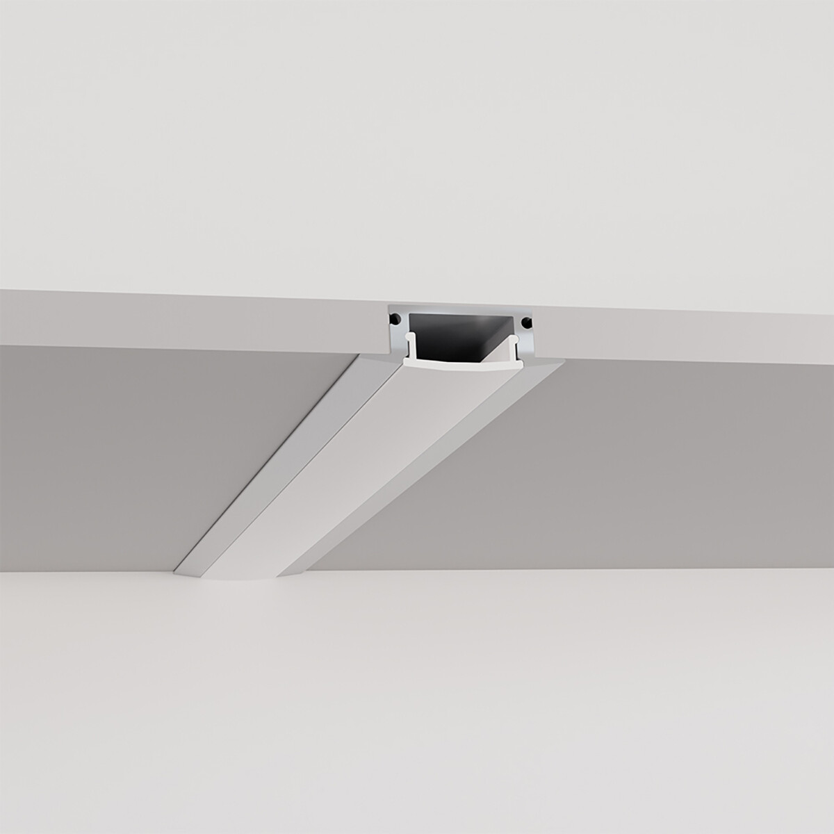 LED-Strip Profil - Velvalux Profi - Silber Aluminium - 1 Meter - 24.7x7mm - Einbau