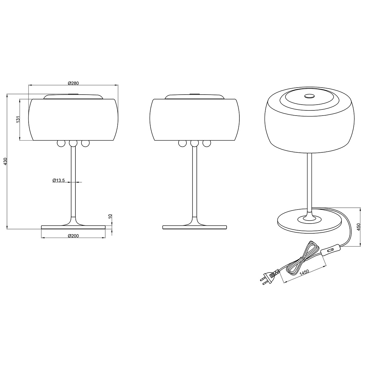 LED Tischlampe - Trion Vapiro - G9 Sockel - Rund - Matt Chrom - Aluminium