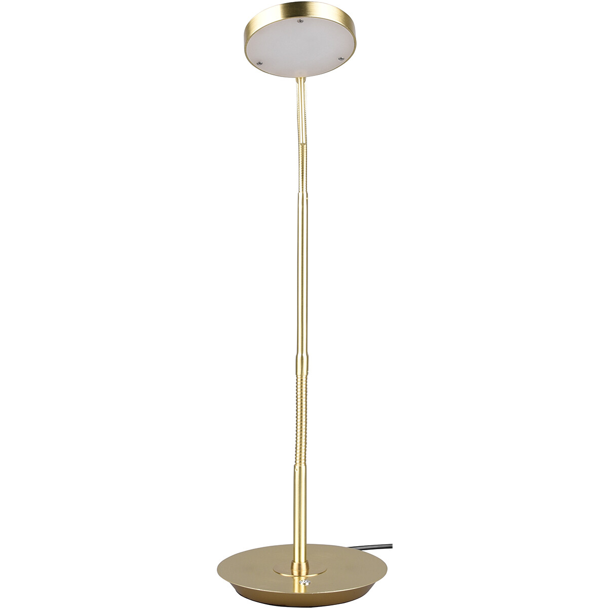 LED Tischlampe - Trion Monzino - 12W - Anpassbare Lichtfarbe - Dimmbar - Rund - Matt Gold - Aluminium