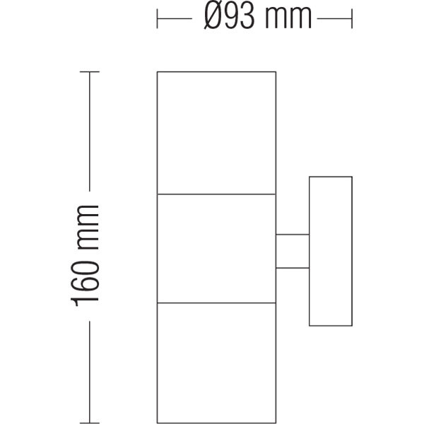 LED Außenwandleuchte - Magnolia 2 - Edelstahl Matt Chrom - GU10 - Rund