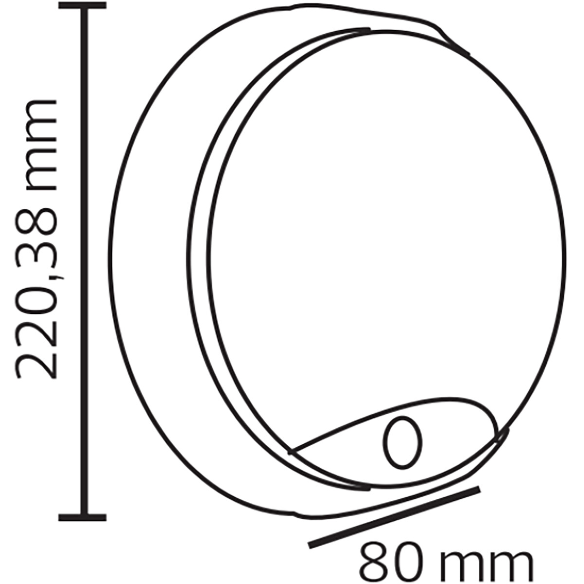 LED Wandleuchte mit Sensor - Kozolux Sorta - 20W 1600lm - Kaltweiß 6500K - IP54 - Rund - Weiß