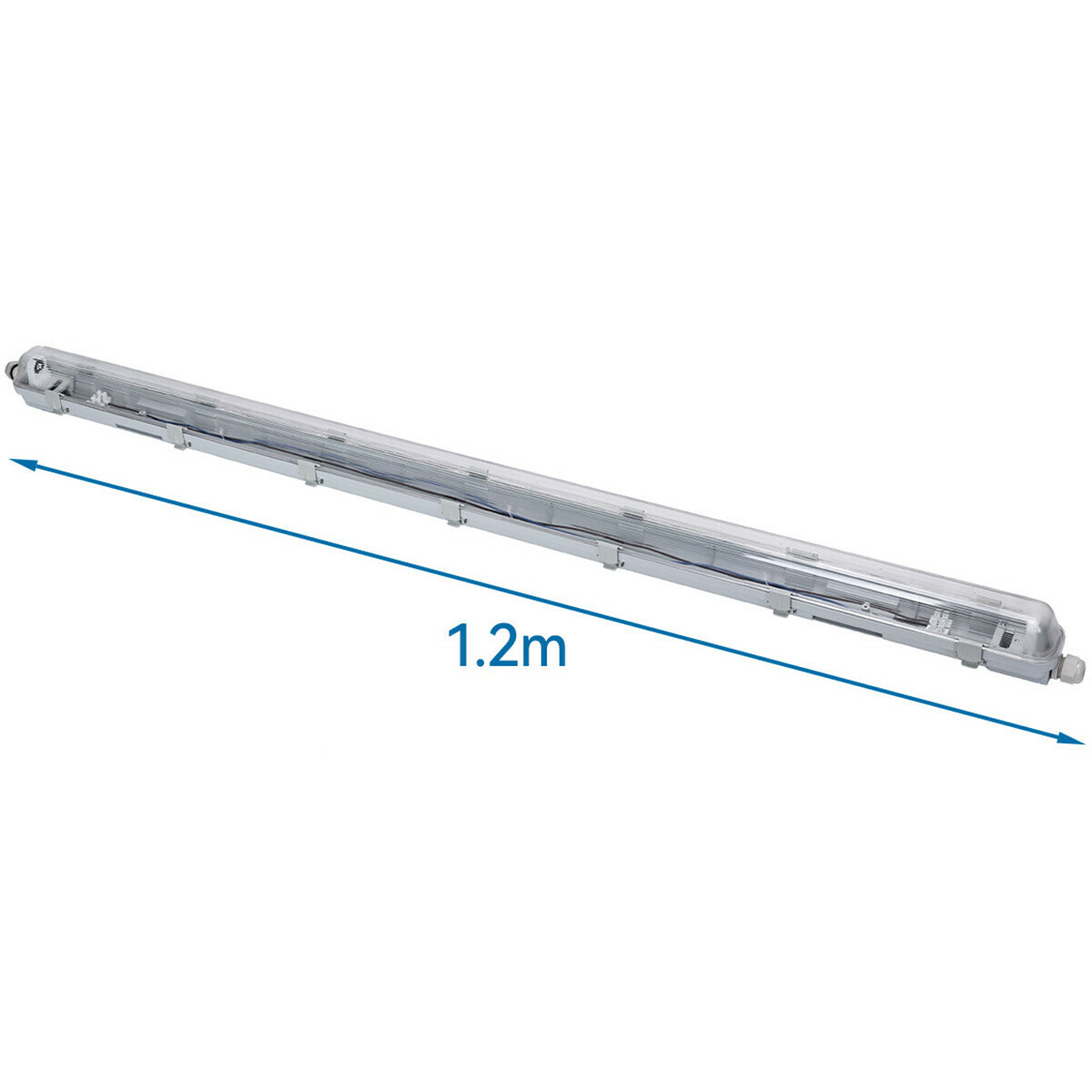 LED Feuchtraumleuchte mit T8 Röhre - Velvalux Strela - 120cm - Einzeln - Verbindbar - Wasserdicht IP65 - OSRAM - SubstiTUBE Value EM 830 - 16.2W - Warmweiß 3000K | Ersetzt 36W