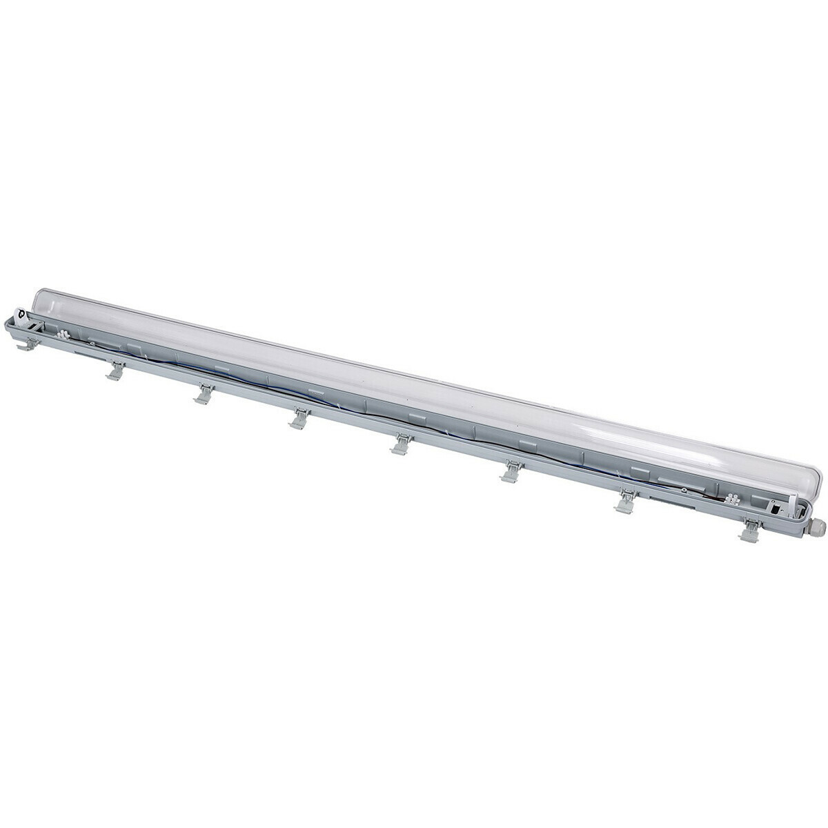 LED Feuchtraumleuchte mit T8 Röhre - Velvalux Strela - 150cm - Einzeln - Verbindbar - Wasserdicht IP65 - OSRAM - SubstiTUBE Value EM 865 - 19.1W - Klar/Kaltweiß 6500K | Ersetzt 58W