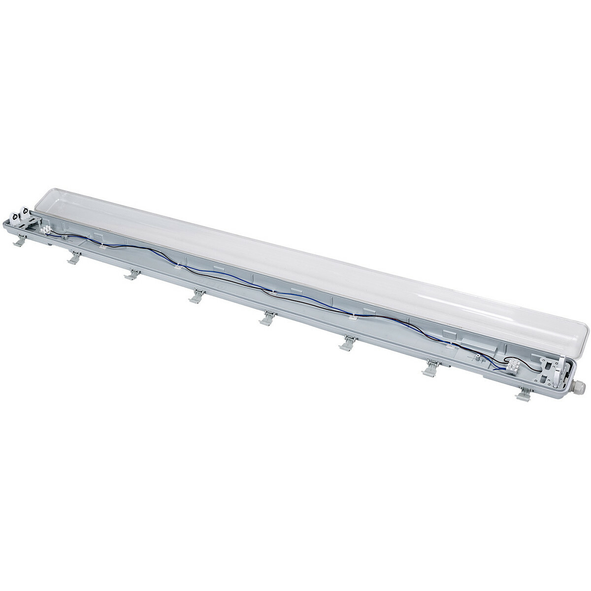 LED Feuchtraumleuchte mit T8 Röhren - Velvalux Strela - 150cm - Doppelt - Verbindbar - Wasserdicht IP65 - OSRAM - SubstiTUBE Value EM 830 - 38.2W - Warmweiß 3000K | Ersetzt 116W