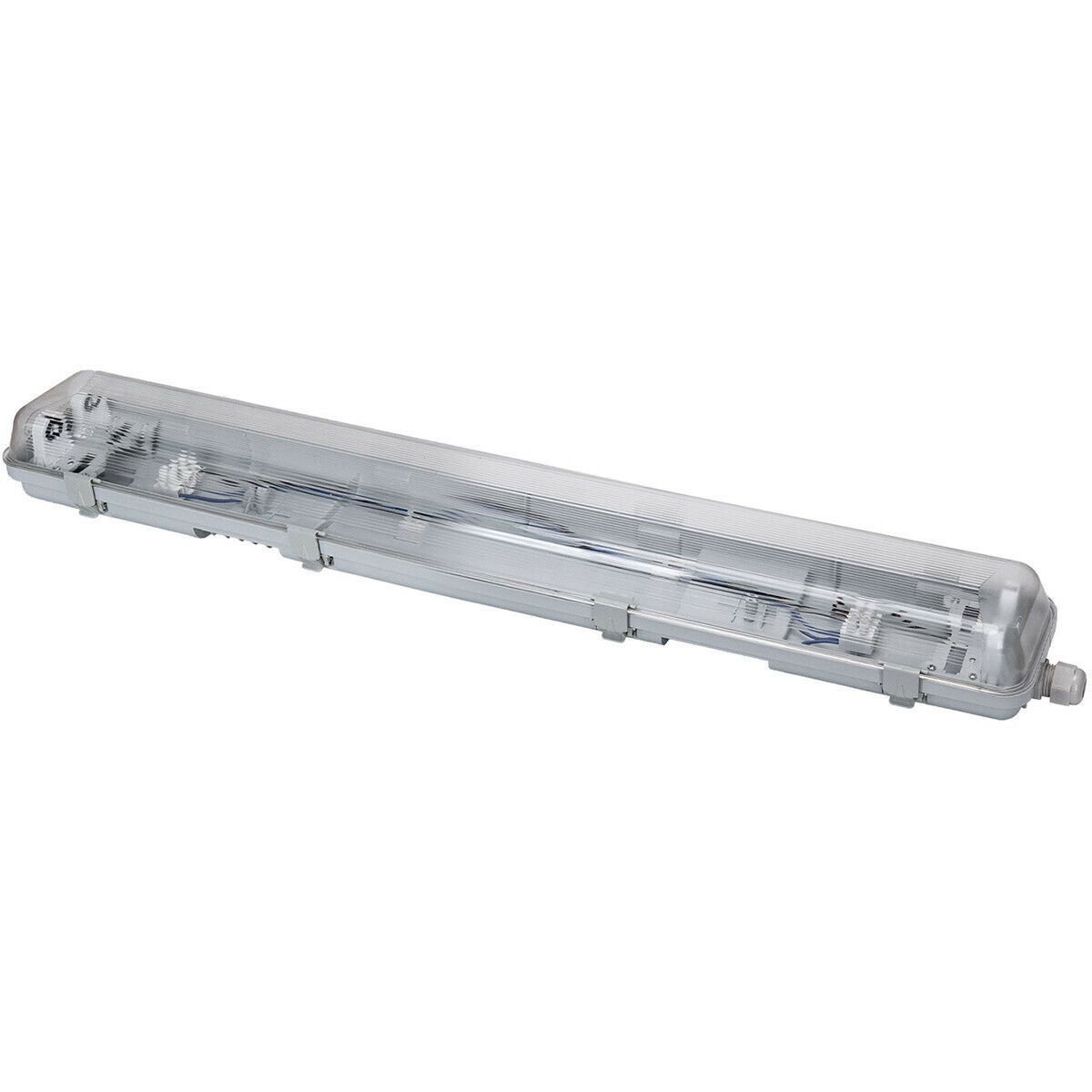 LED Feuchtraumleuchte mit T8 Röhren - Velvalux Strela - 60cm - Doppelt - Verbindbar - Wasserdicht IP65 - OSRAM - SubstiTUBE Value EM 840 - 15.2W - Natürliches Weiß 4000K | Ersetzt 36W