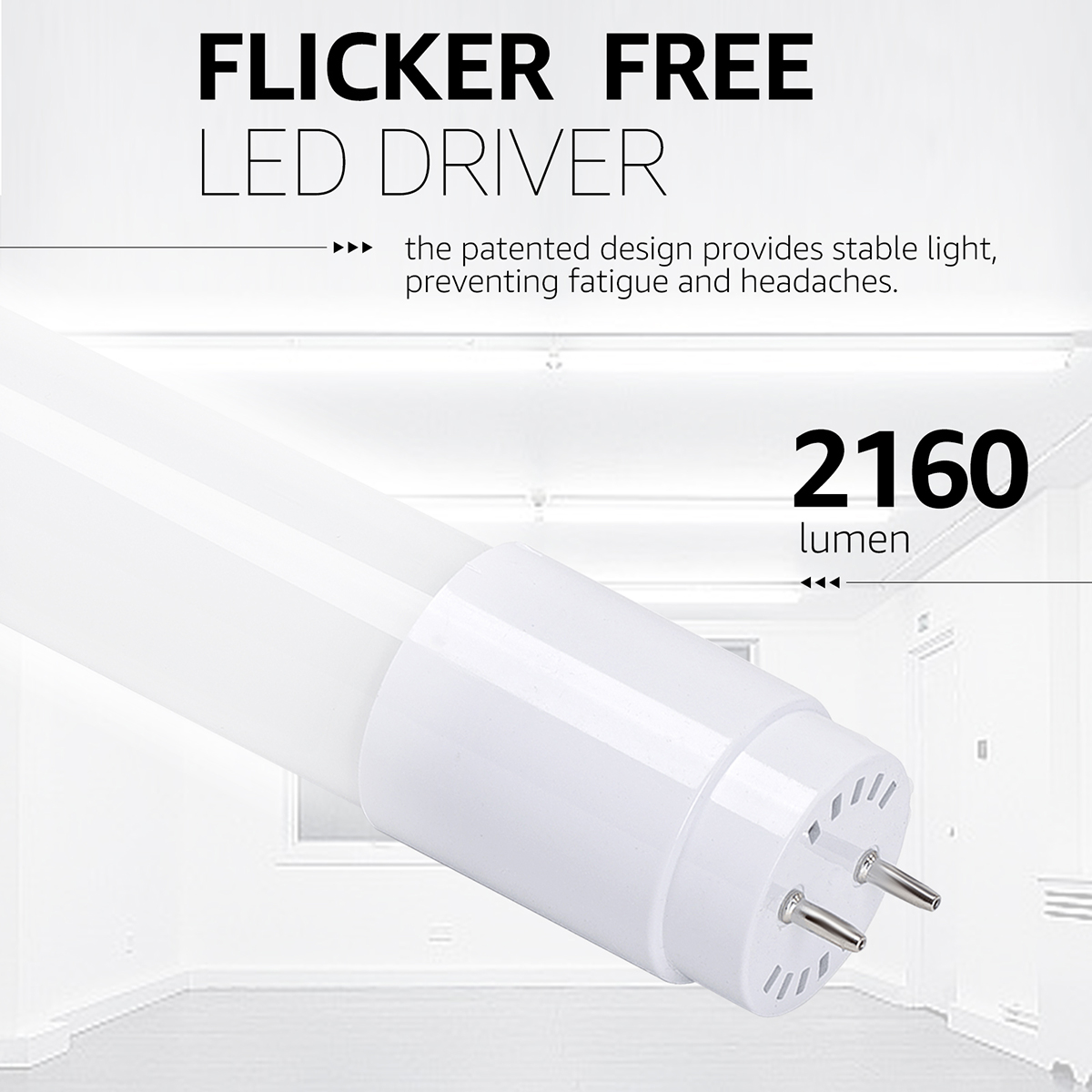 LED Feuchtraumleuchte mit T8 G13 Röhre - Velvalux Strela - 120cm - Einzel - Verbindbar - Wasserdicht IP65 - 18W 2160lm - 840 Universalweiß 4000K | Ersetzt 134W