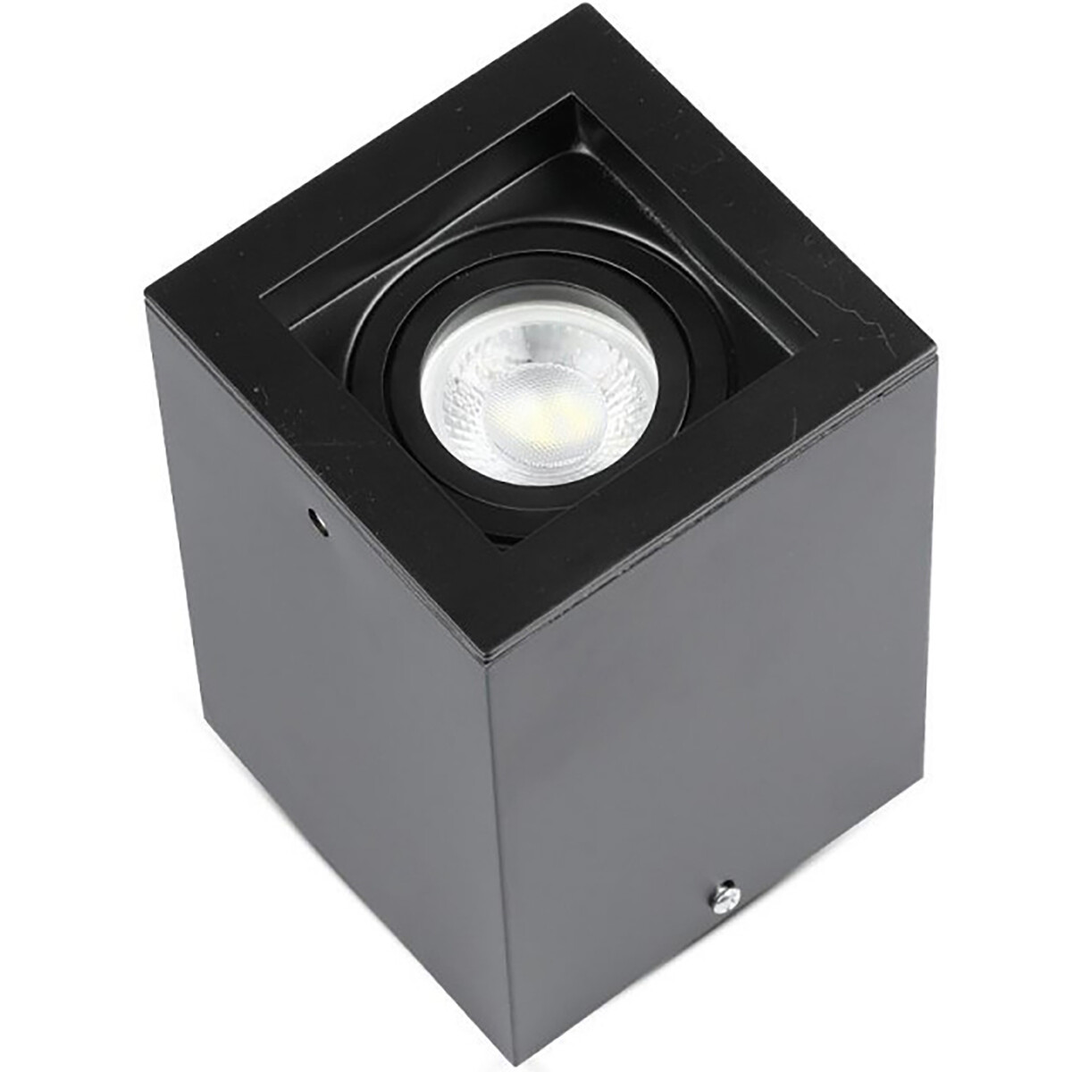 LED Aufbauspot - Viron Halo - GU10 Sockel - Quadratisch - Mattschwarz - Aluminium