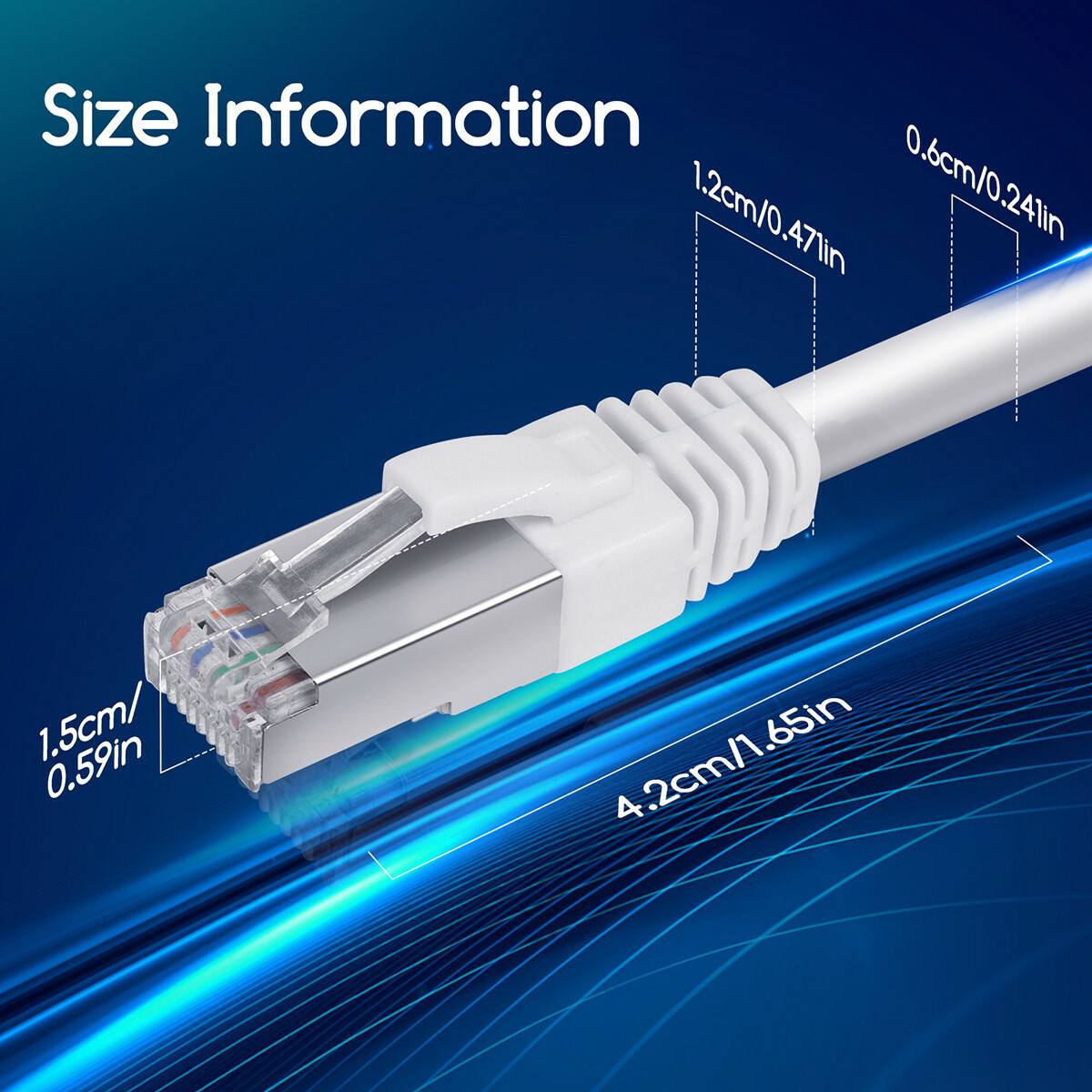 Netzwerkkabel - Internetkabel - Patchkabel - Aigi Hoxi - Cat7 UTP Kabel RJ45 - 3 Meter - Kupfer - Weiß