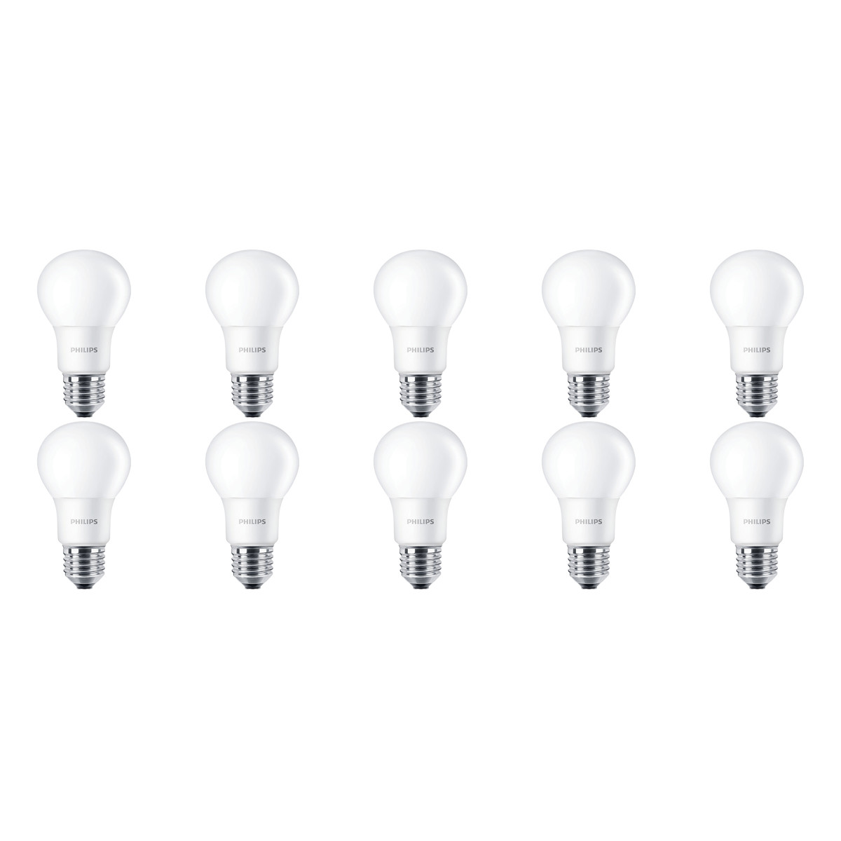 PHILIPS - LED Lamp 10er Pack - CorePro LEDbulb 827 A60 - E27 Sockel - 5.5W - Warmweiß 2700K | Ersetzt 40W