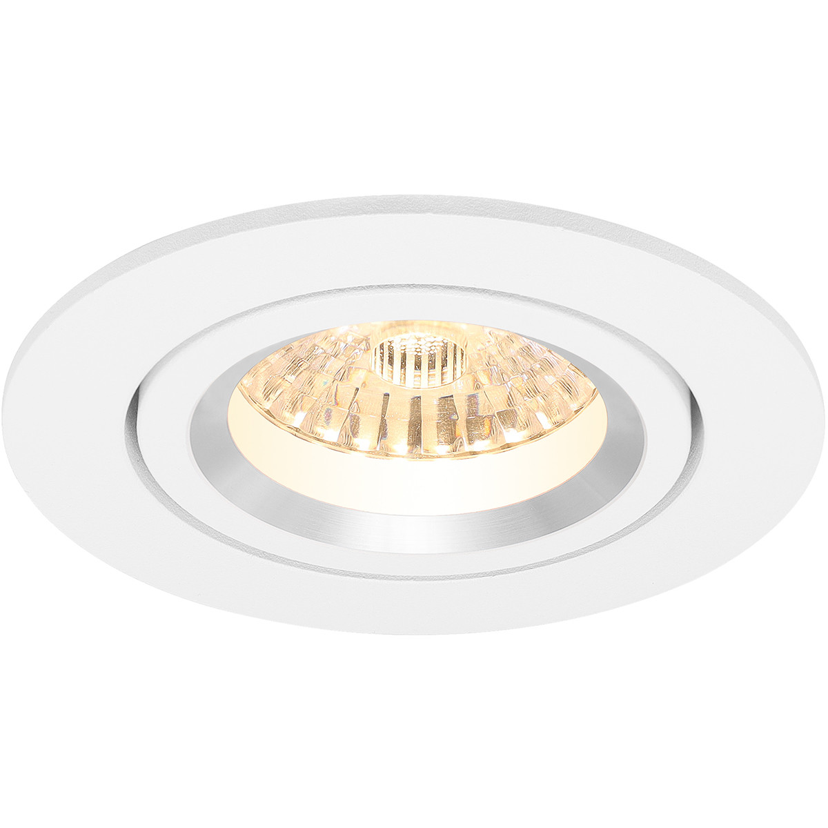 PHILIPS - LED Spot Set - CorePro 827 36D - Pragmi Aerony Pro - GU10 Sockel - Einbau Rund - Mattweiß - 4.6W - Warmweiß 2700K - Kippbar - Ø82mm