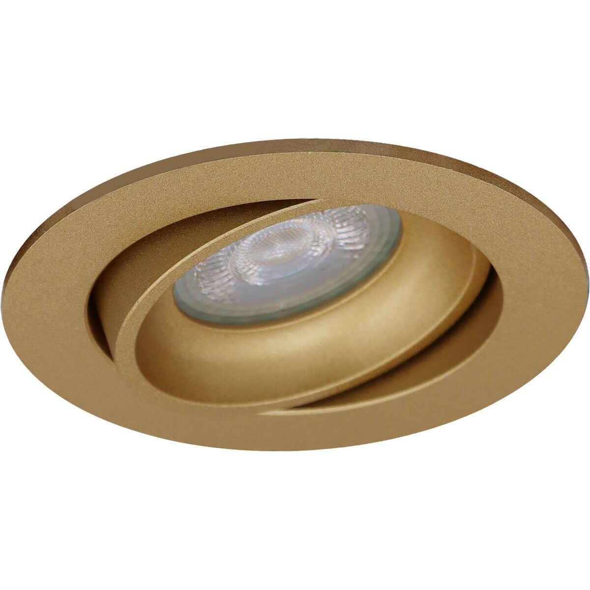 PHILIPS - LED Spot Set - CorePro 840 36D - Pragmi Delton Pro - GU10 Sockel - Einbau Rund - Matt Gold - 4.6W - Universalweiß 4000K - Kippbar - Ø82mm