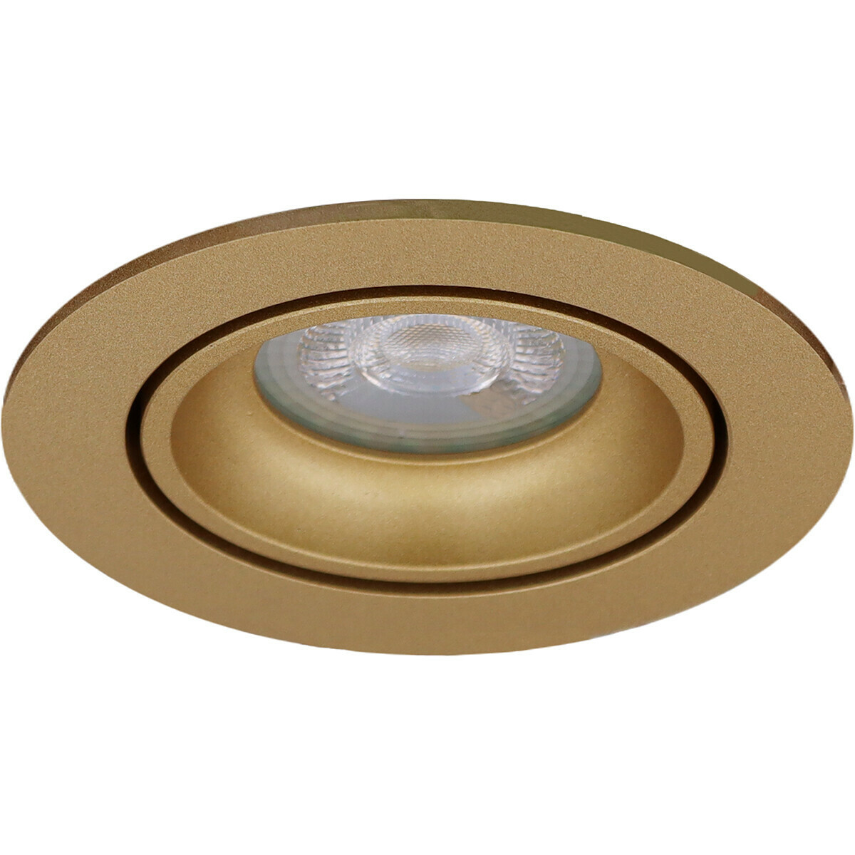 PHILIPS - LED Spot Set - CorePro 830 36D - Pragmi Delton Pro - GU10 Sockel - Einbau Rund - Matt Gold - 3.5W - Warmweiß 3000K - Kippbar - Ø82mm