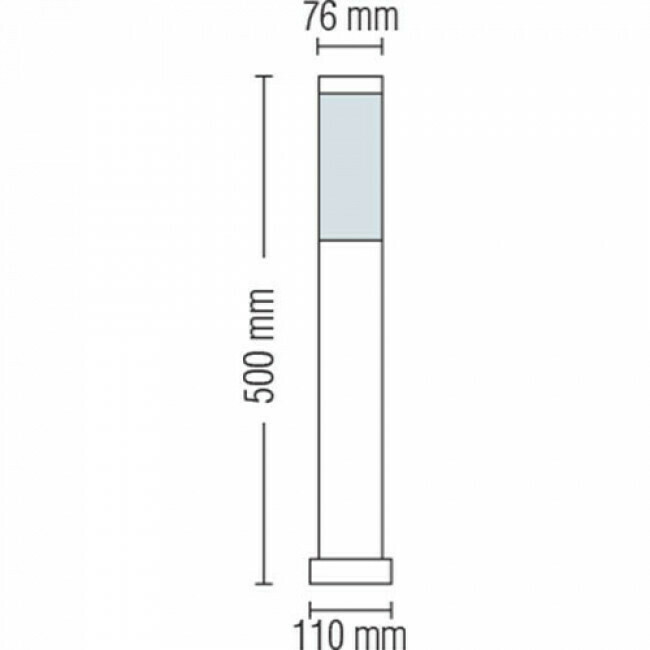 LED Gartenbeleuchtung - Stehende Außenleuchte - Laurea 4 - E27 Fassung - Rund - Edelstahl - Philips - CorePro LEDbulb 827 A60 - 8W - Warmweiß 2700K