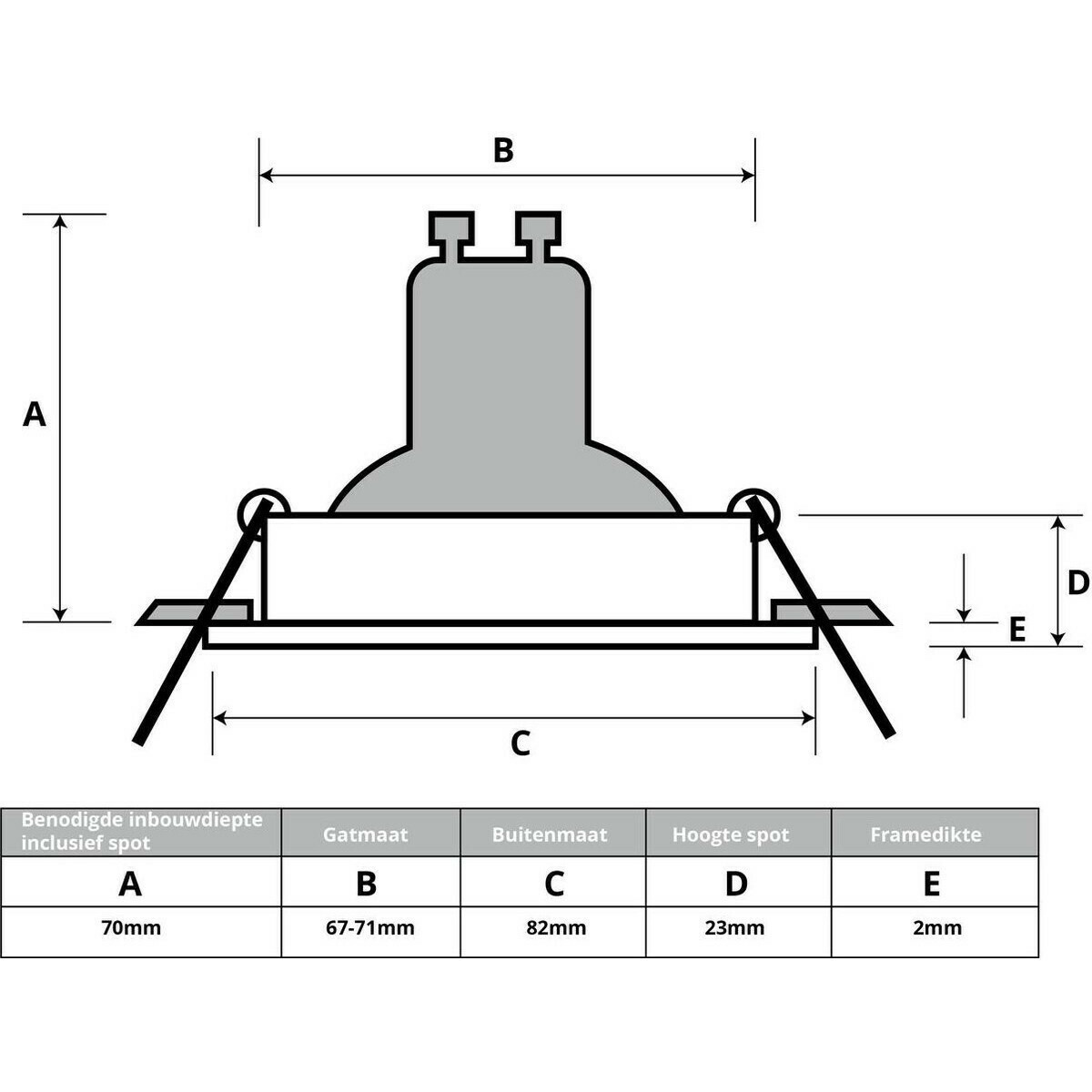 Einbauleuchte 10er Pack - Pragmi Delton Pro - GU10 Sockel - Einbau Rund - Mattschwarz - Aluminium - Kippbar - Ø82mm