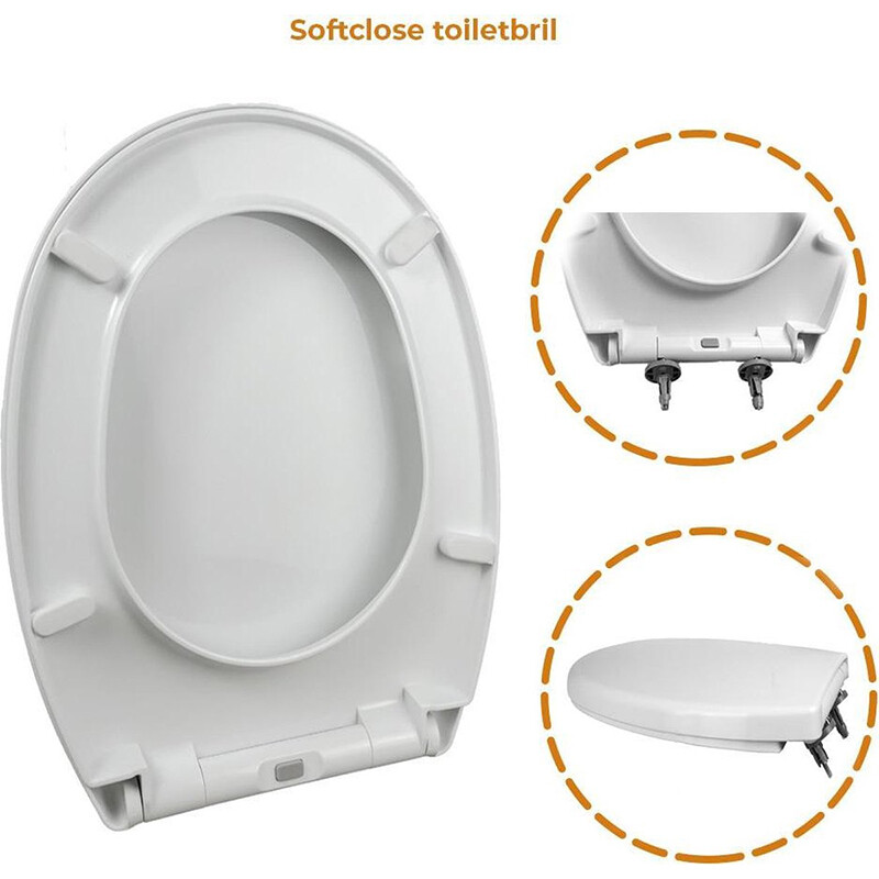 WC-Sitz - Velvalux Corta - Toilettensitz mit Deckel - Softclose - Quickrelease - Abnehmbar - Weiß