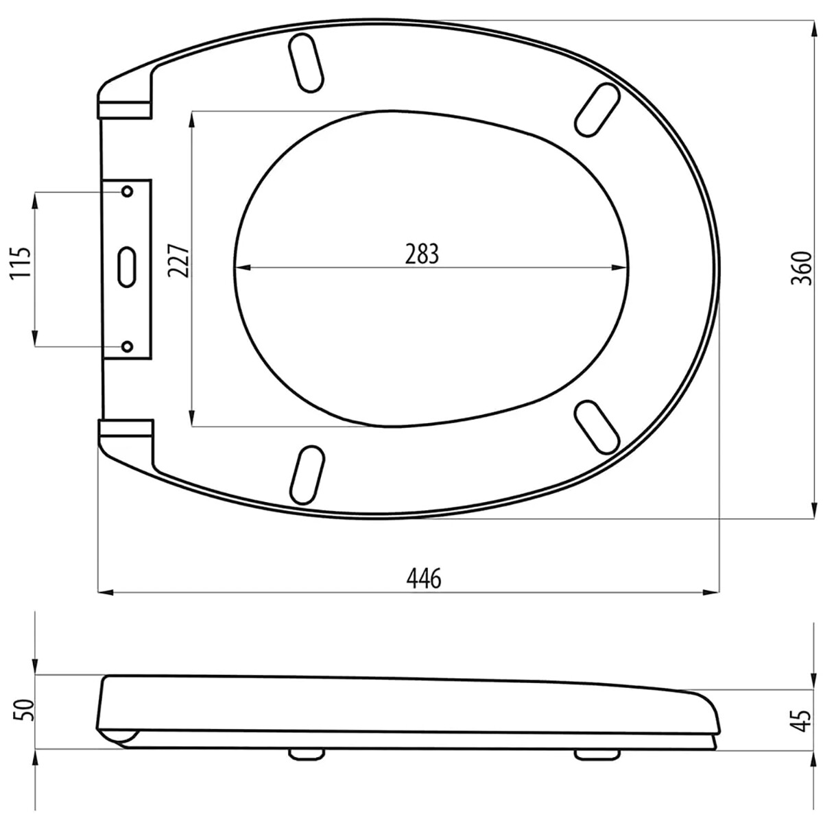 WC-Sitz - Velvalux Corta - Toilettensitz mit Deckel - Softclose - Quickrelease - Abnehmbar - Weiß